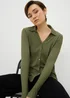 Khaki Textured Shirt - Size 8 Image 1