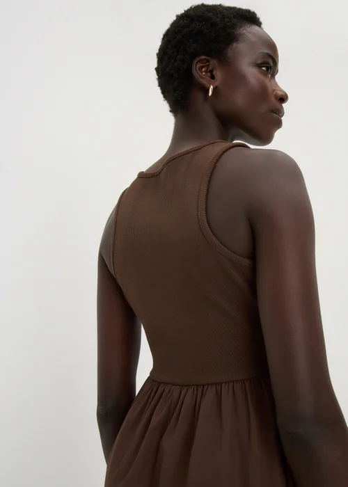 Chocolate Brown 2 in 1 Midi Dress - 12 Image 2