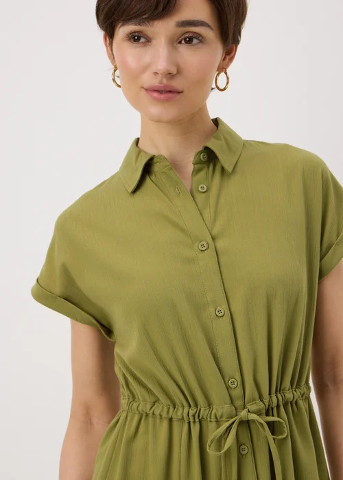 Olive Clipper Midi Shirt Dress - 28 Image 3