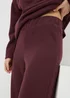 Burgundy Soft Touch Co Ord Wide Leg Trousers - Size 08 29 leg Image 3