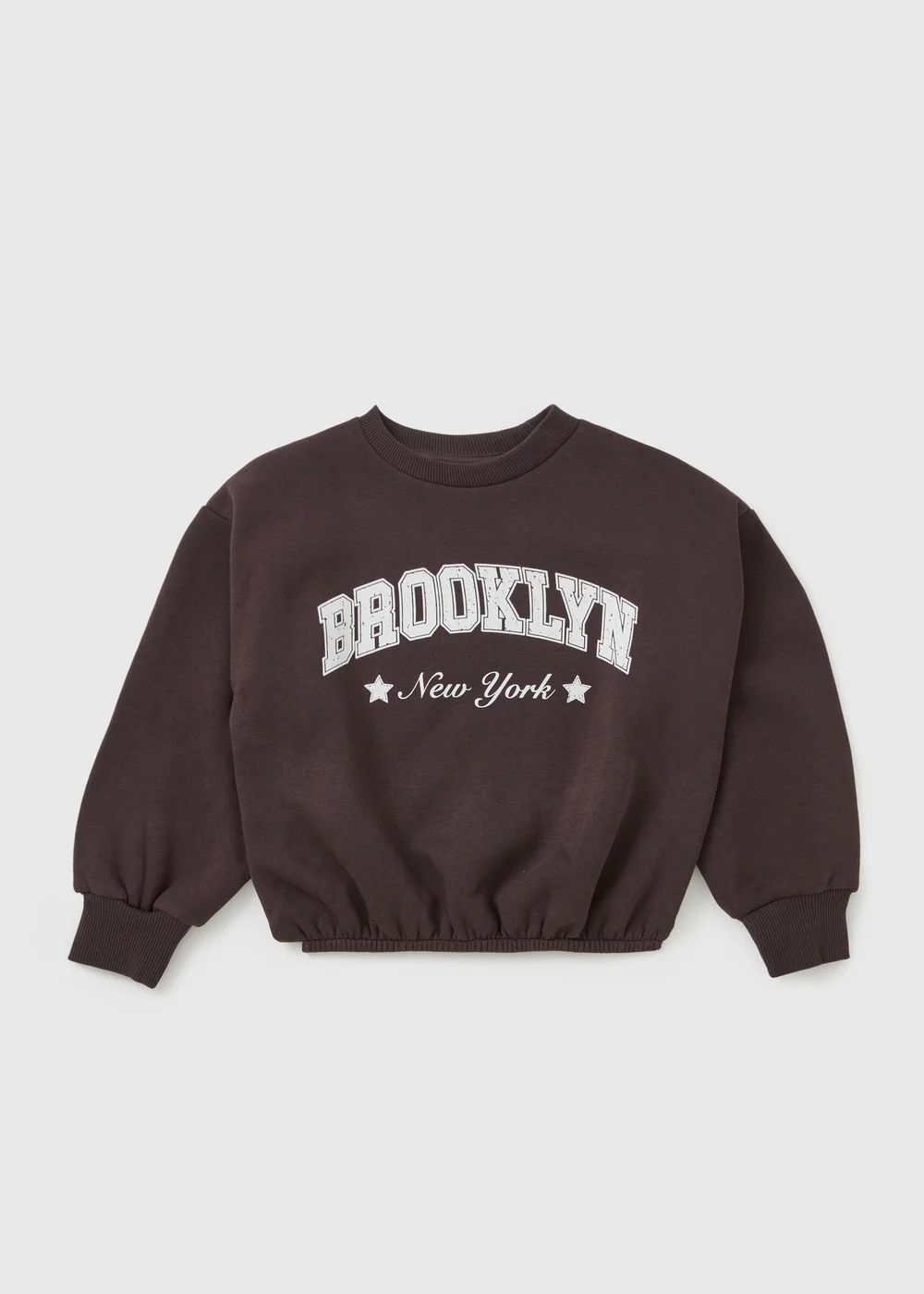 Girls Brown Brooklyn Sweatshirt (7-15yrs) - Age 7 Years Image 1