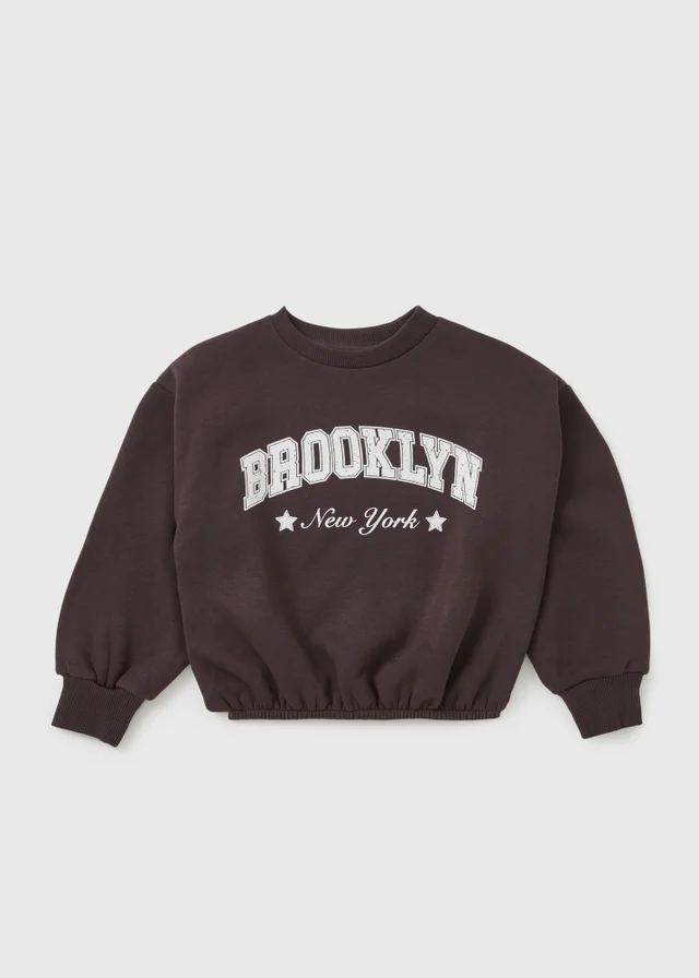 Girls Brown Brooklyn Sweatshirt (7-15yrs)