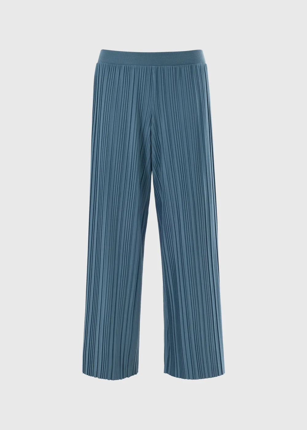 Blue Plisse Wide Leg Co Ord Trousers - 20/L33 Image 4