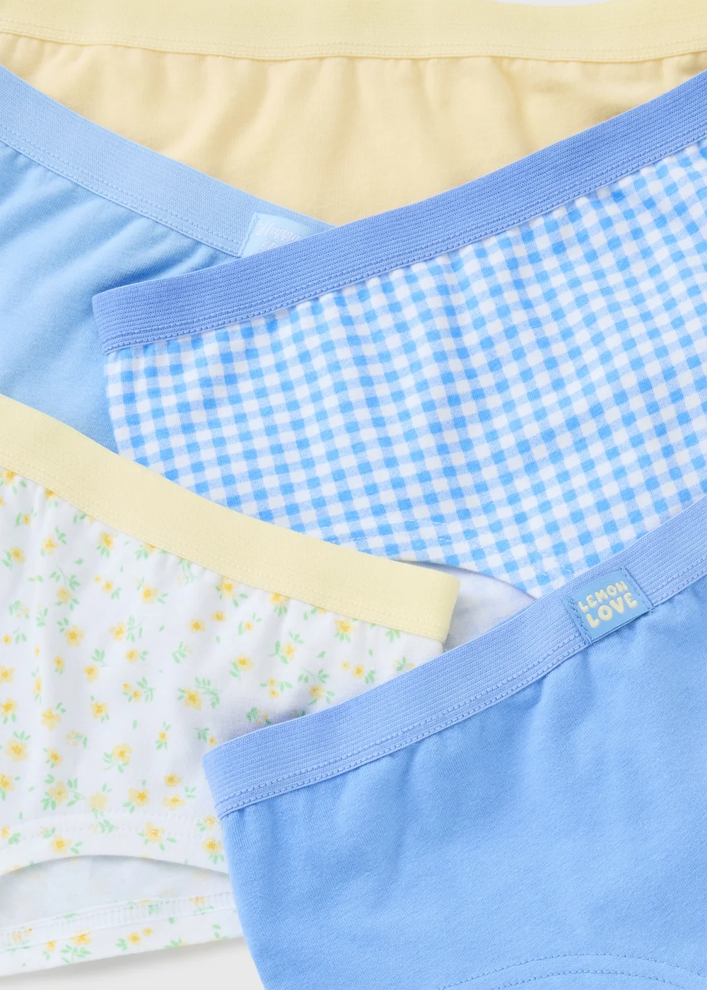 5 Pack Girls Blue Daisy Hipsters (6-14yrs) - Age 14 Years Image 2