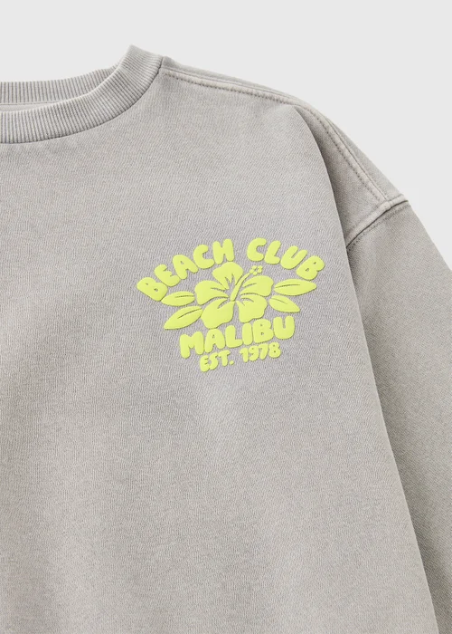 Girls Grey Malibu Acid Wash Sweatshirt (7-15yrs) - 14 Yrs Image 2