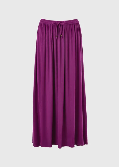 Plum Cheesecloth Maxi Skirt - 8 Image 4