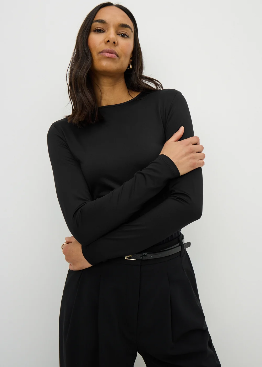 Black Soft Long Sleeve T-Shirt - Size 8 Image 1