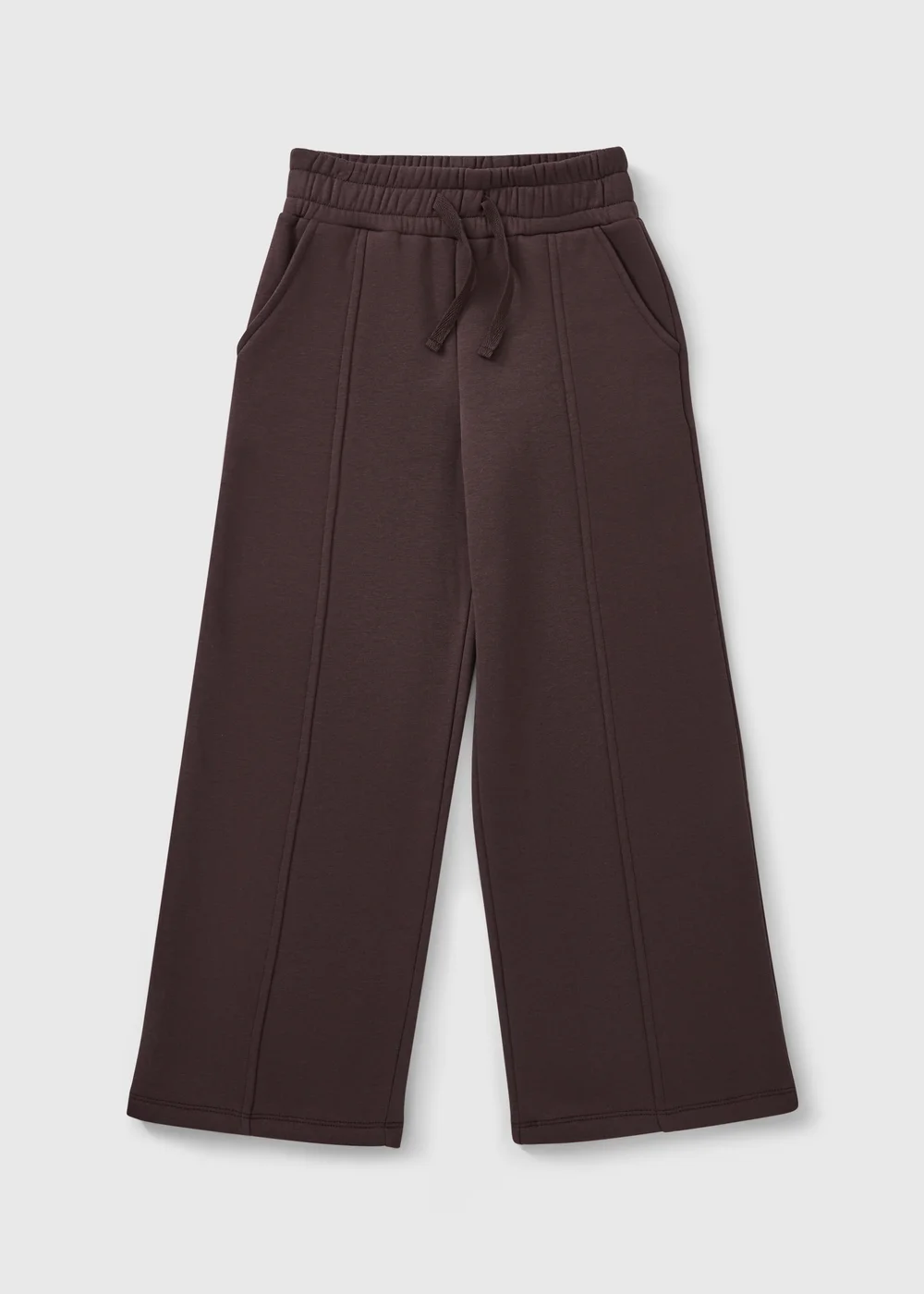 Girls Brown Wide Leg Jogging Bottoms (7-15yrs) - Age 10 Years Image 1