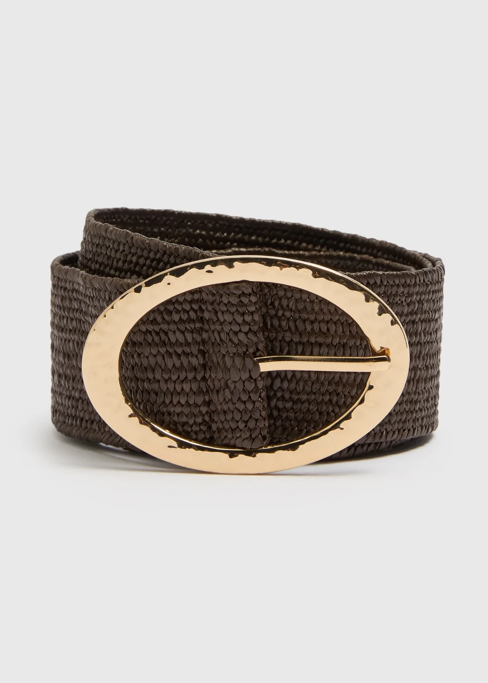 Chocolate Brown Raffia Belt - Small/Medium Image 1