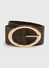 Chocolate Brown Raffia Belt - Small/Medium Image 1
