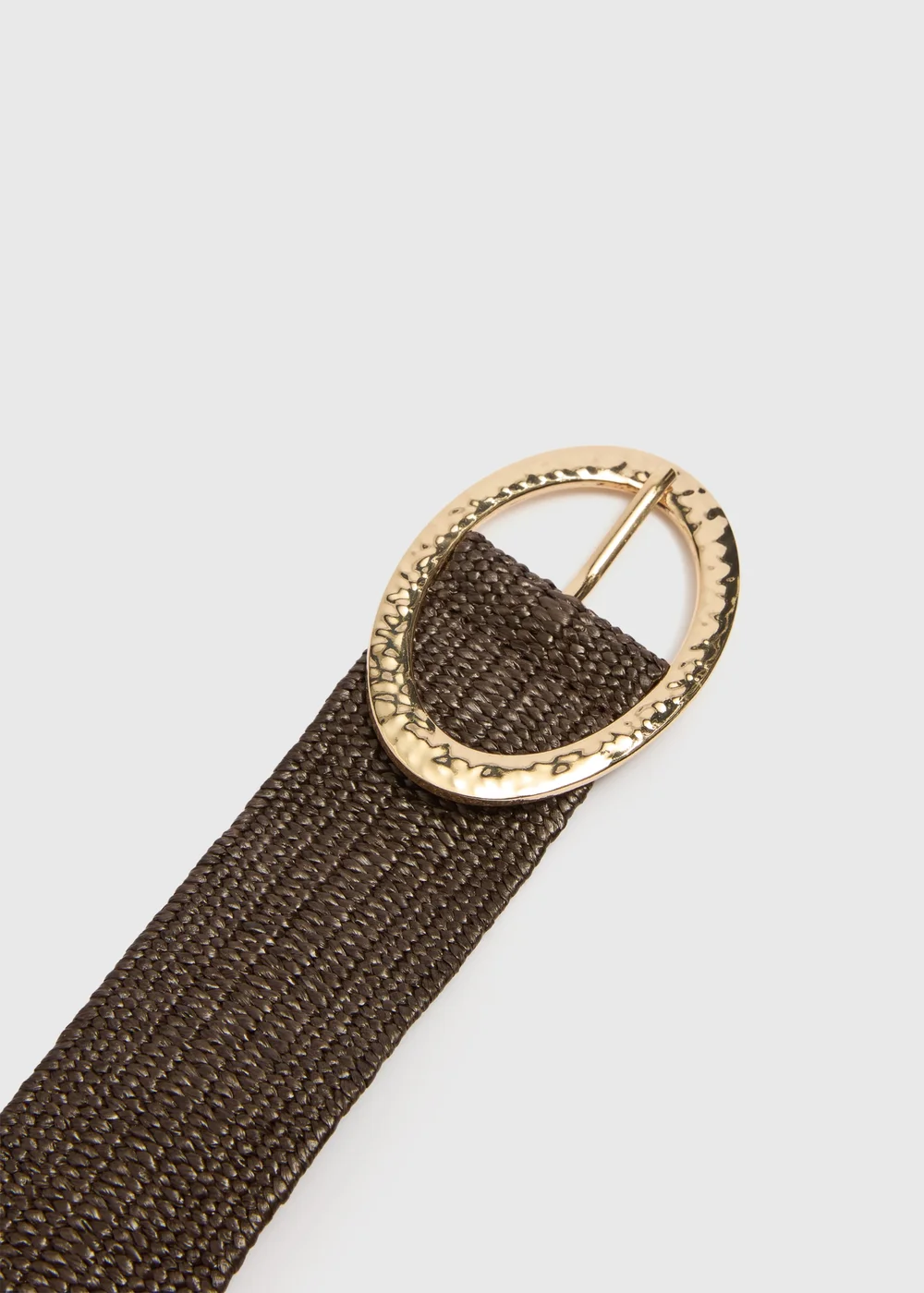 Chocolate Brown Raffia Belt - Small/Medium Image 2