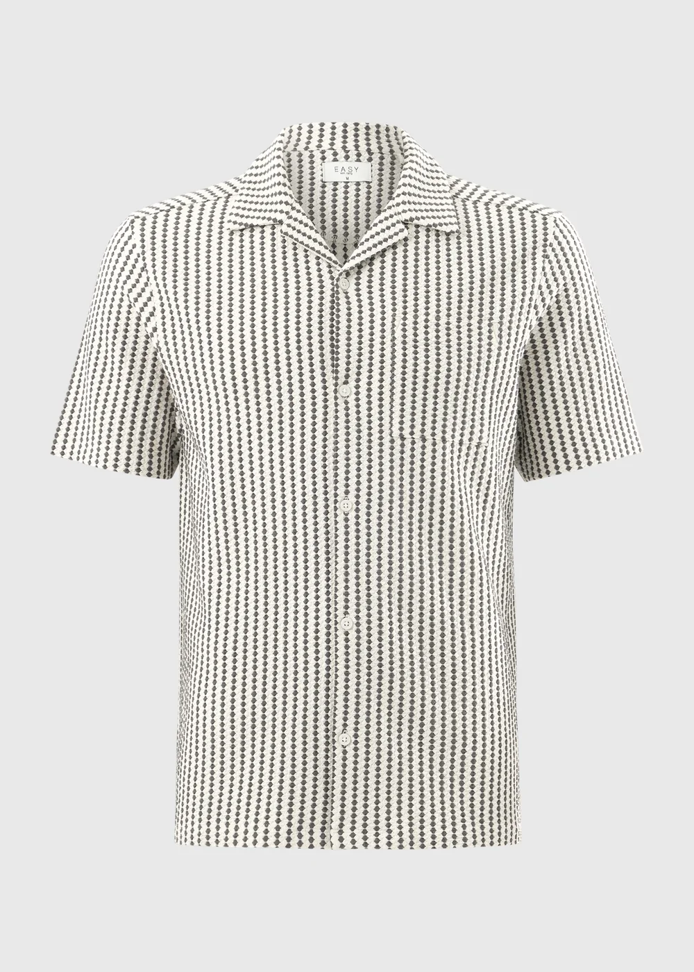 Ecru Diamond Textured Short Sleeve Co Ord Shirt - 3XL Image 4