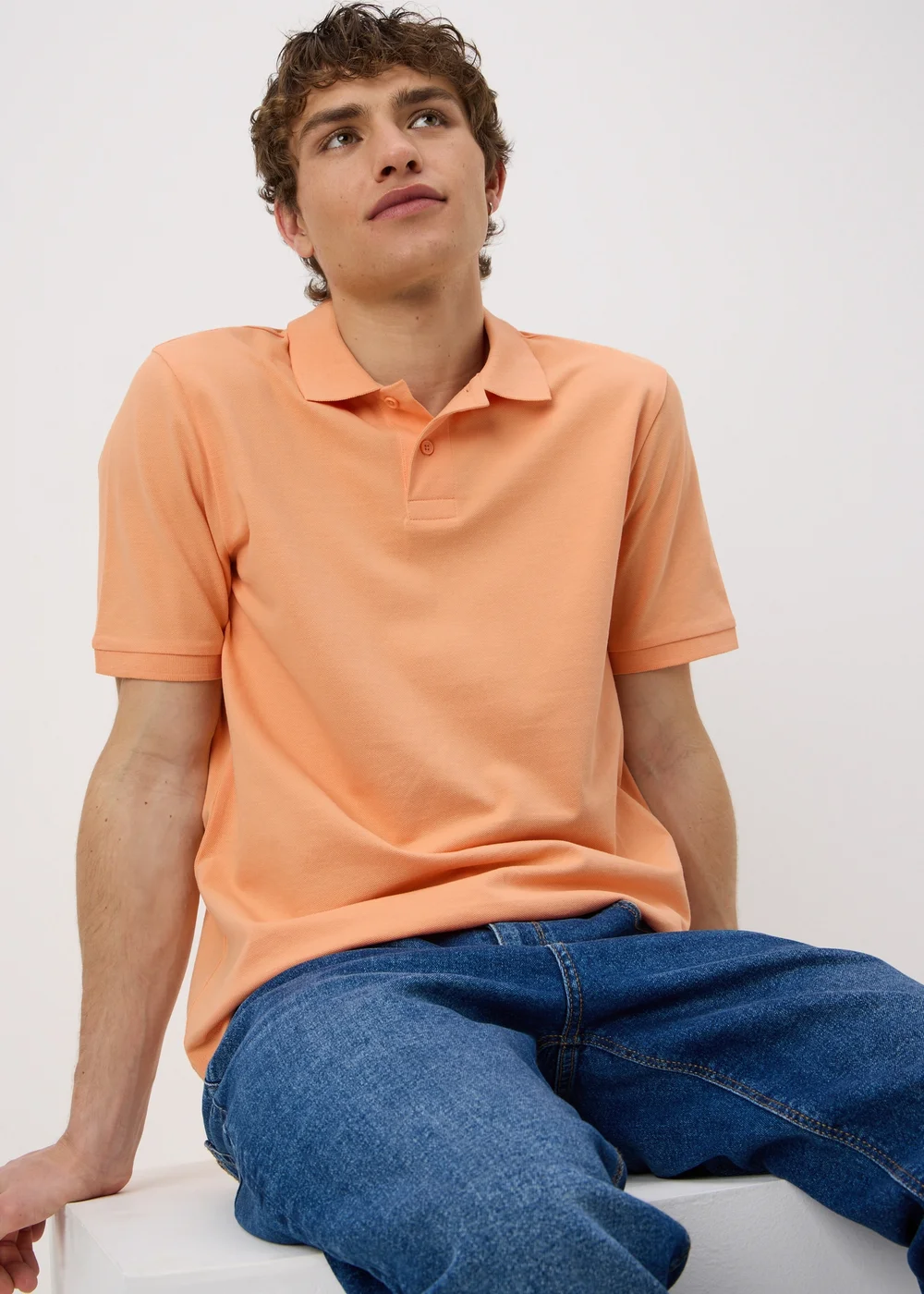 Peach Essential Polo Shirt - XS Image 2