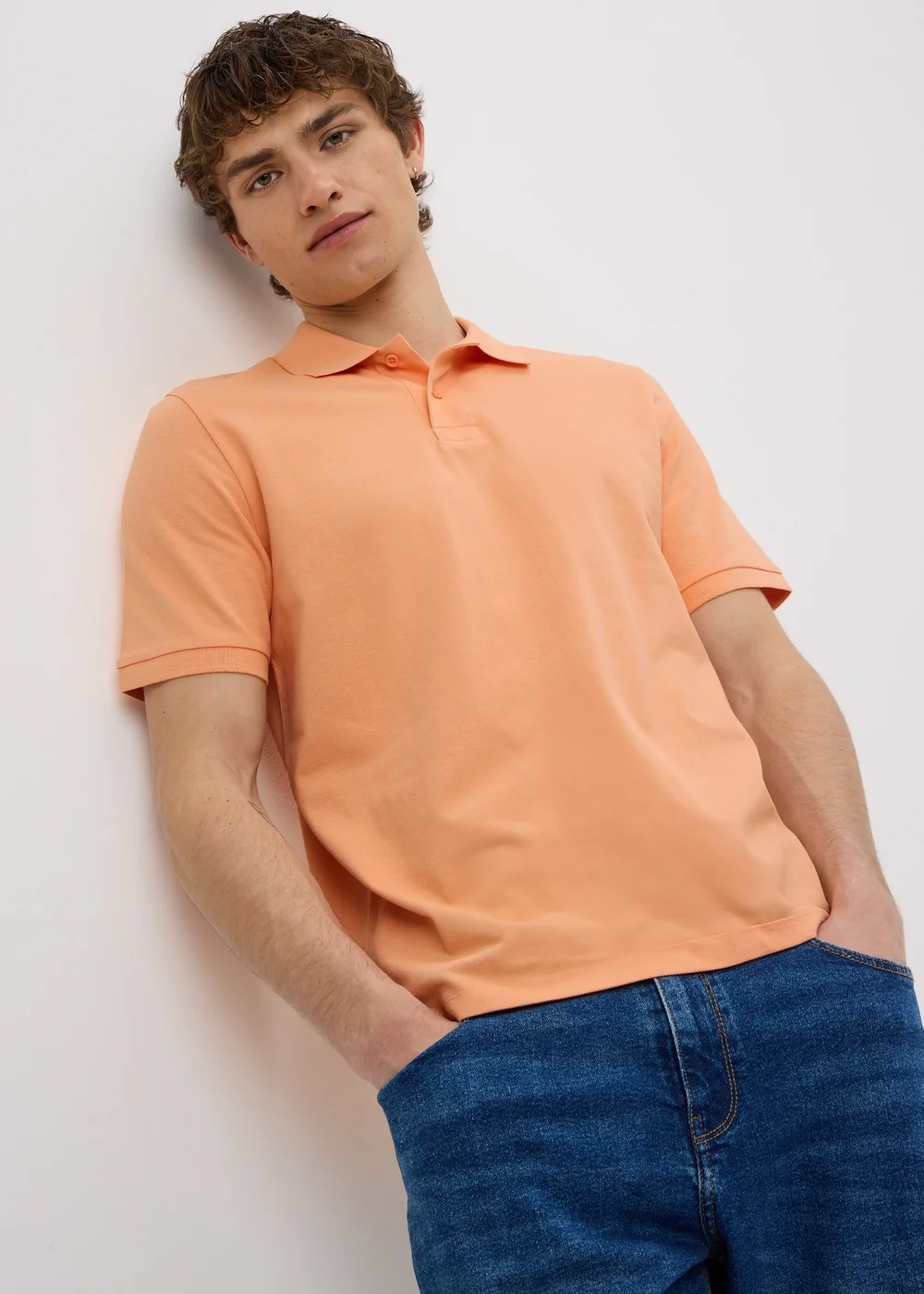 Peach Essential Polo Shirt - XS Image 1