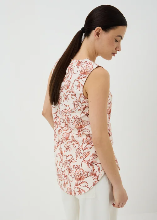 Orange Antique Floral Vest Top - 8 Image 3
