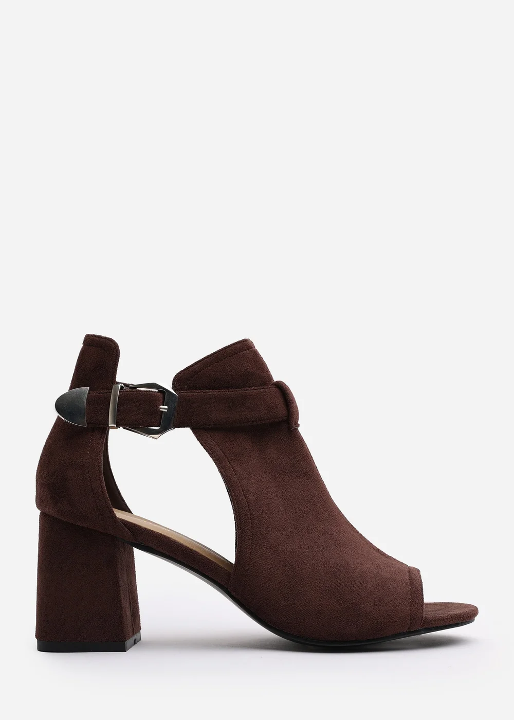 Where's That From Lisa Dark Brown Suede Block Heel Sandals - Size 4 Image 2
