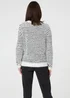 Izabel London White Textured Soft Knit Striped Jumper - M/L Image 2