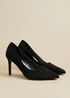 Linzi Martina Wide Fit Black Faux Suede Classic Court Heel - Size 6 Image 1