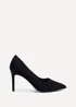 Linzi Martina Wide Fit Black Faux Suede Classic Court Heel - Size 6 Image 2