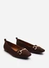 Where's That From Kira Brown Suede Flat Pumps - Size 7 Image 4