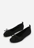 Wheres That From Cassia Black Suede Faux Fur Fluffy Slippers - Size 7 Image 3