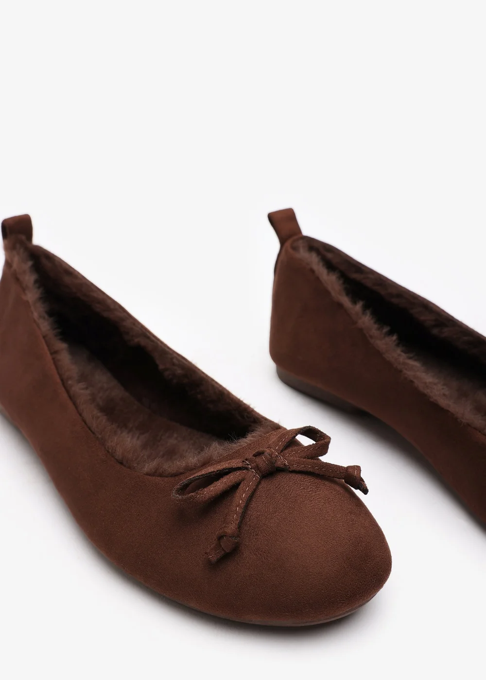 Wheres That From Cassia Brown Faux Suede Faux Fur Fluffy Slippers - 4 Image 5