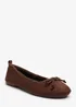 Wheres That From Cassia Brown Suede Faux Fur Fluffy Slippers - Size 5 Image 3
