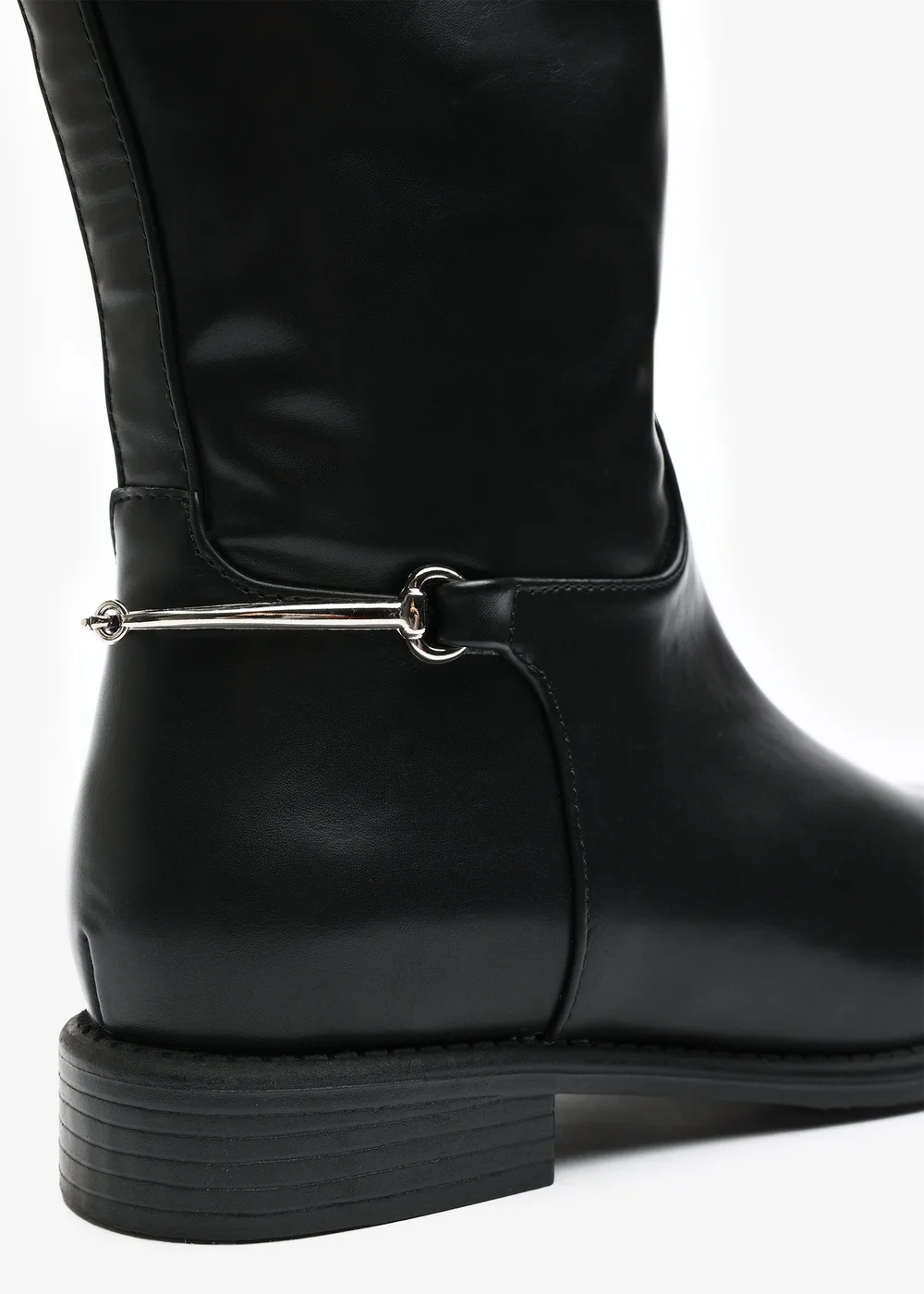 Where's That From Monroe Black PU Knee High Boots - Size 4 Image 4