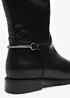 Where's That From Monroe Black PU Knee High Boots - Size 4 Image 4
