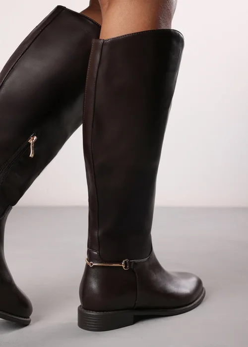 Where's That From Monroe Dark Brown Knee High Boots - 3 Image 6