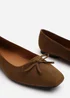 Where's That From Lauren Khaki Suede Flat Pumps - Size 3 Image 5