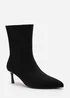 Where's That From Nyla Black PU Ankle Heeled Boots - Size 8 Image 3