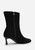 Where's That From Nyla Black PU Ankle Heeled Boots - Size 8 Image 5