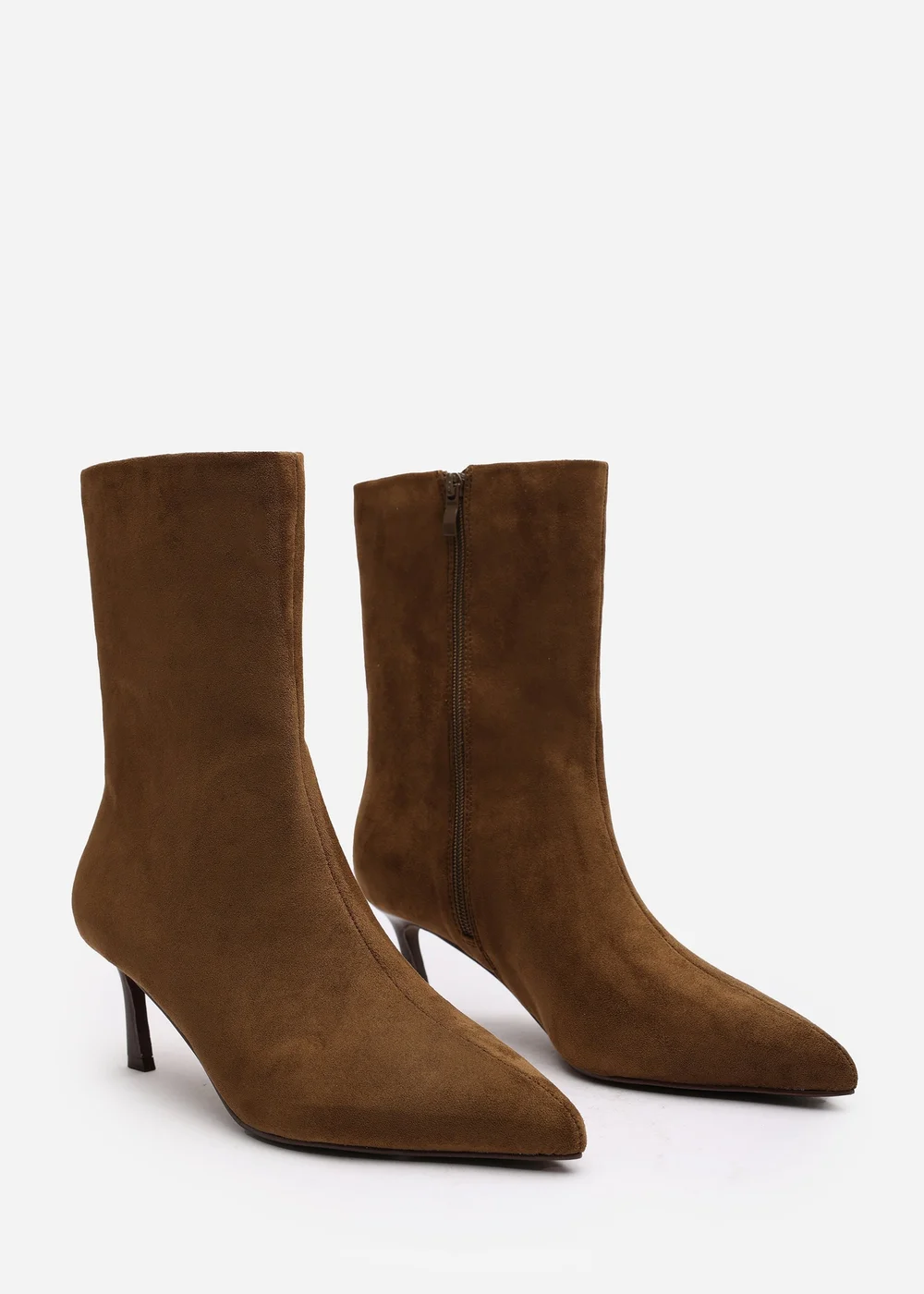 Where's That From Nyla Khaki PU Ankle Heeled Boots - 8 Image 4