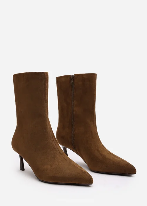 Where's That From Nyla Khaki PU Ankle Heeled Boots - 8 Image 4