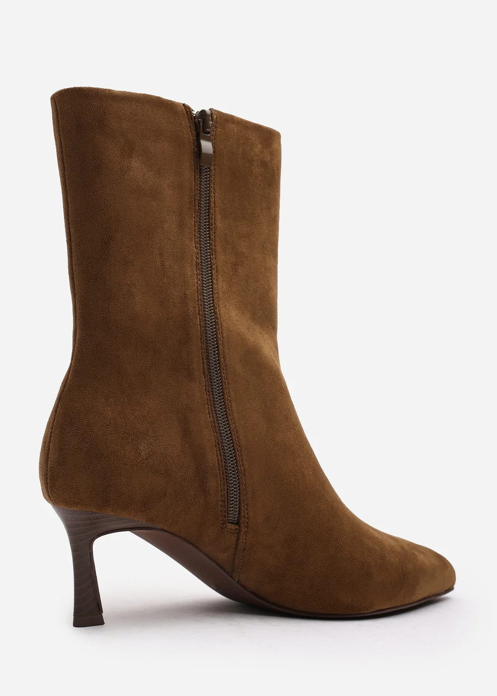 Where's That From Nyla Khaki PU Ankle Heeled Boots - 8 Image 5