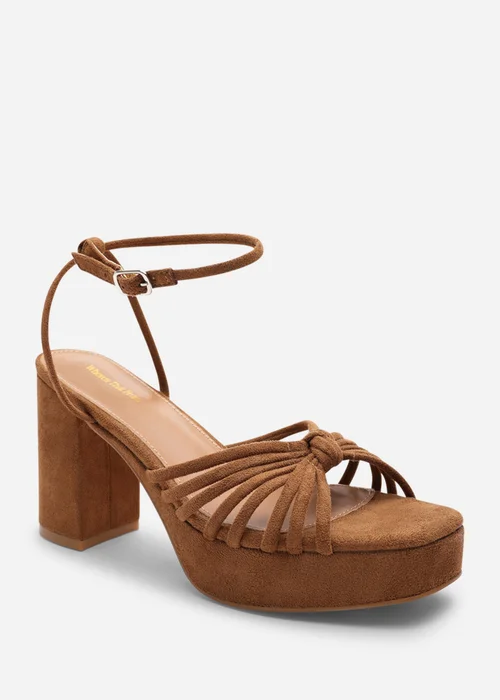 Wheres That From Bronte Cognac Suede Platform Sandals - Size 3 Image 3