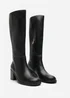 Where's That From Matilda Black PU Knee High Boots - Size 8 Image 4