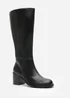 Where's That From Matilda Black PU Knee High Boots - Size 8 Image 3