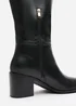 Where's That From Matilda Black PU Knee High Boots - Size 8 Image 5