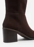 Where's That From Matilda Dark Brown PU Knee High Boots - Size 4 Image 4