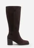Where's That From Matilda Dark Brown PU Knee High Boots - Size 4 Image 2