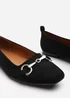 Where's That From Wide Fit Kira Black Suede Flat Pumps - Size 4 Image 5