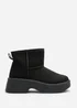 Where's That From Darcy Black PU Platform Ankle Boots - Size 7 Image 2