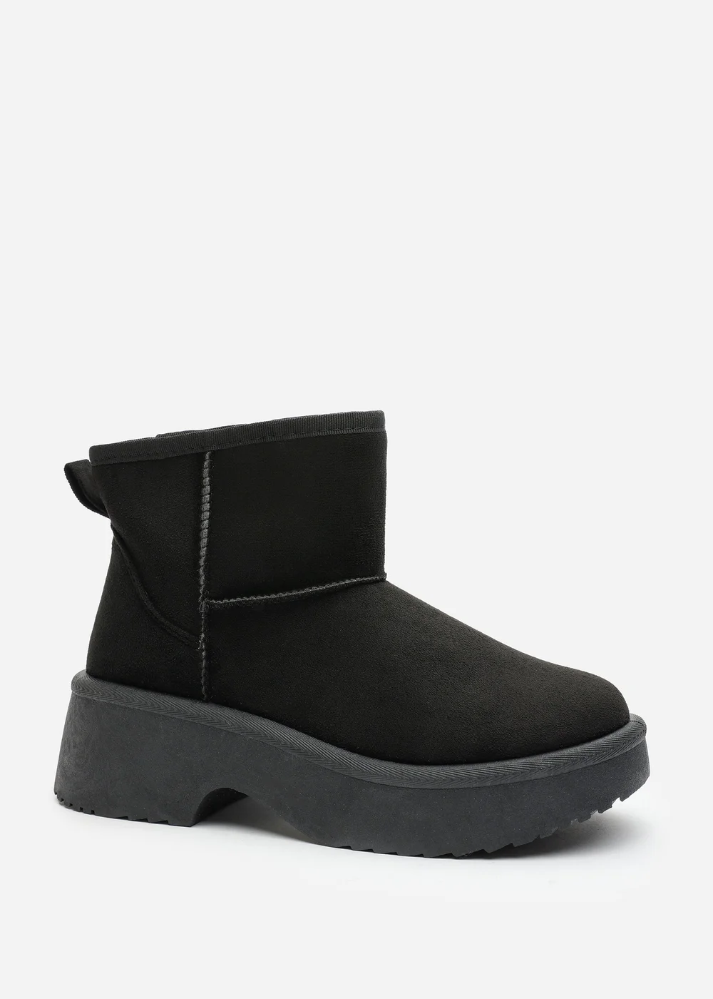 Where's That From Darcy Black PU Platform Ankle Boots - 3 Image 3