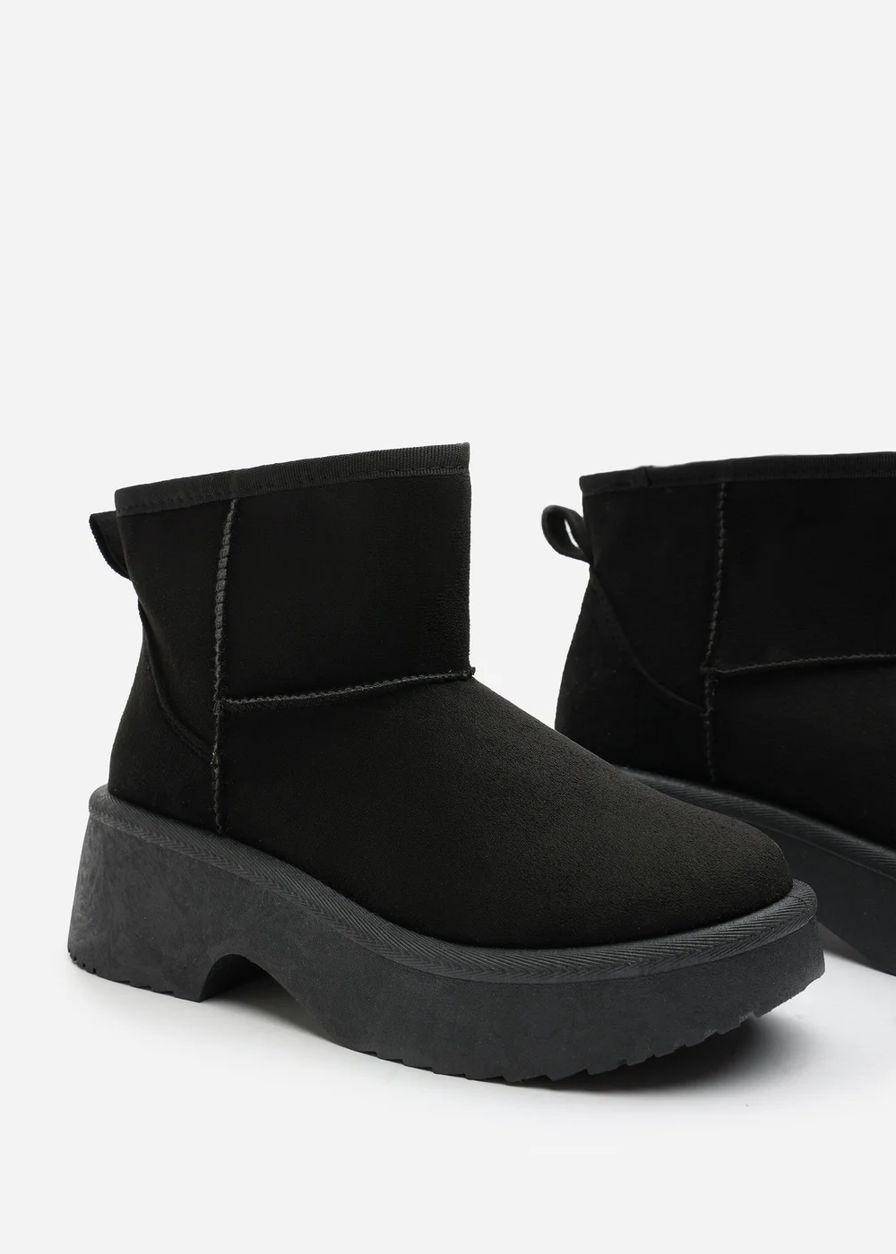 Where's That From Darcy Black PU Platform Ankle Boots - 3 Image 5