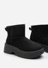 Where's That From Darcy Black PU Platform Ankle Boots - Size 7 Image 5
