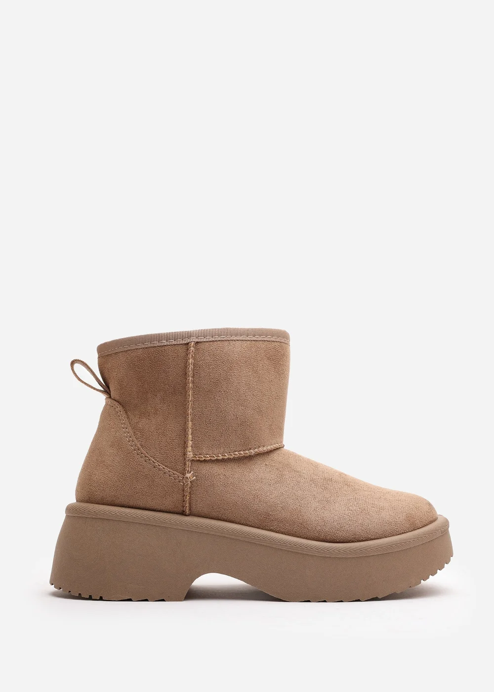 Where's That From Darcy Camel PU Platform Ankle Boots - Size 4 Image 2