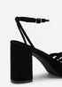 Wheres That From Bronte Wide Fit Black Suede Platform Sandals - Size 4 Image 3