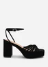 Wheres That From Bronte Wide Fit Black Suede Platform Sandals - Size 4 Image 2